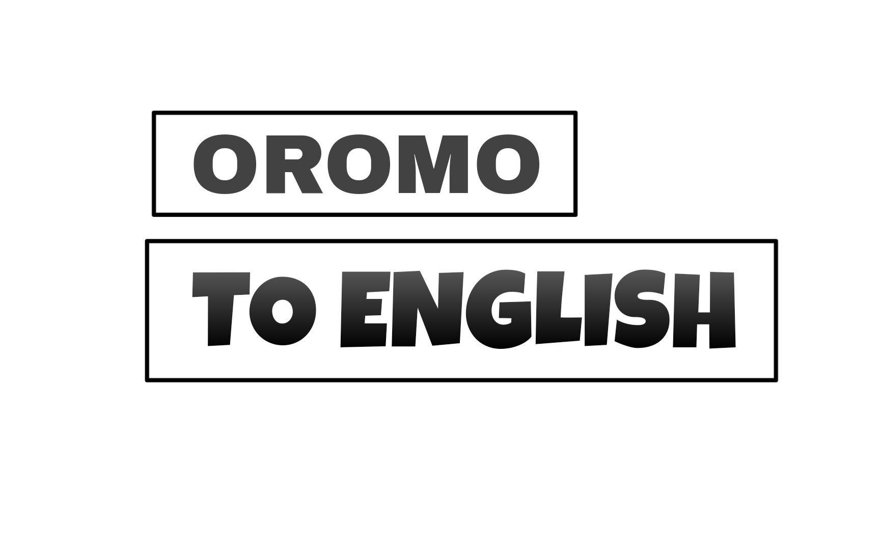 Translate English to Oromo